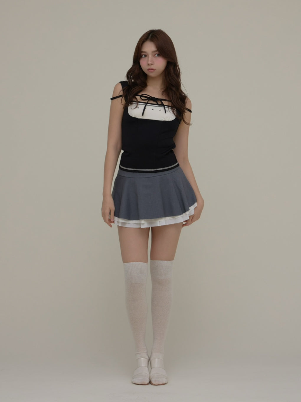 ANDMARY】Chuchu flare mini skirt
