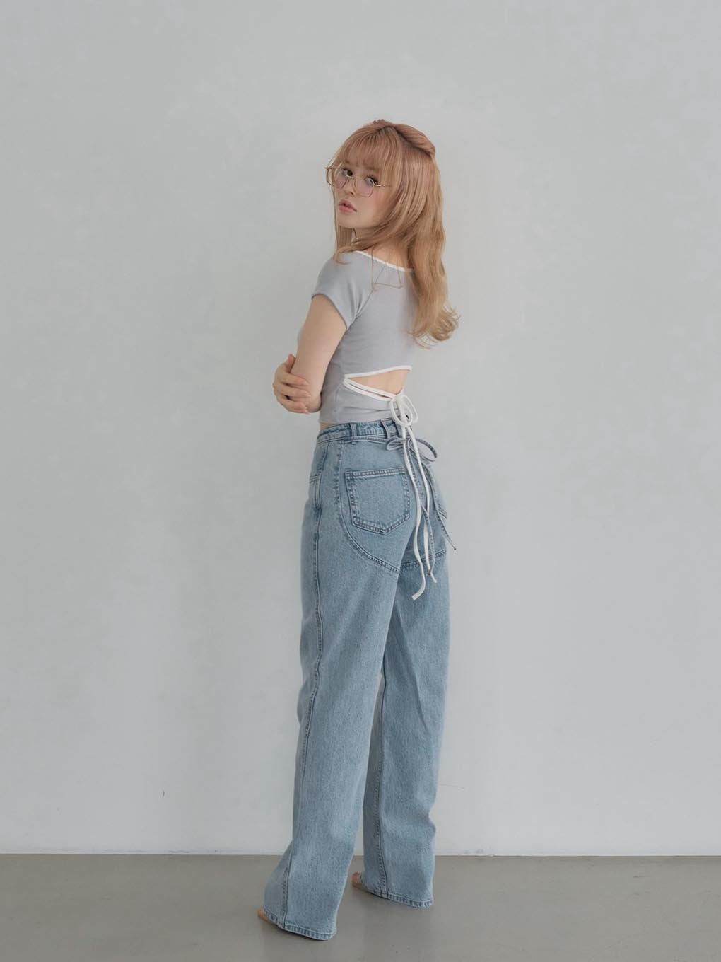 Ribbon hip denim