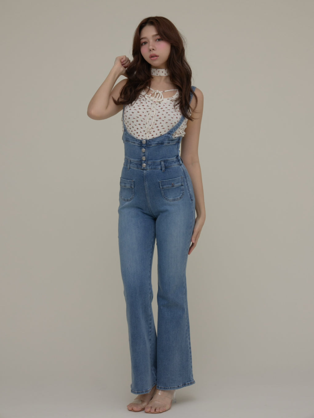 ANDMARY】Flower ribbon tops
