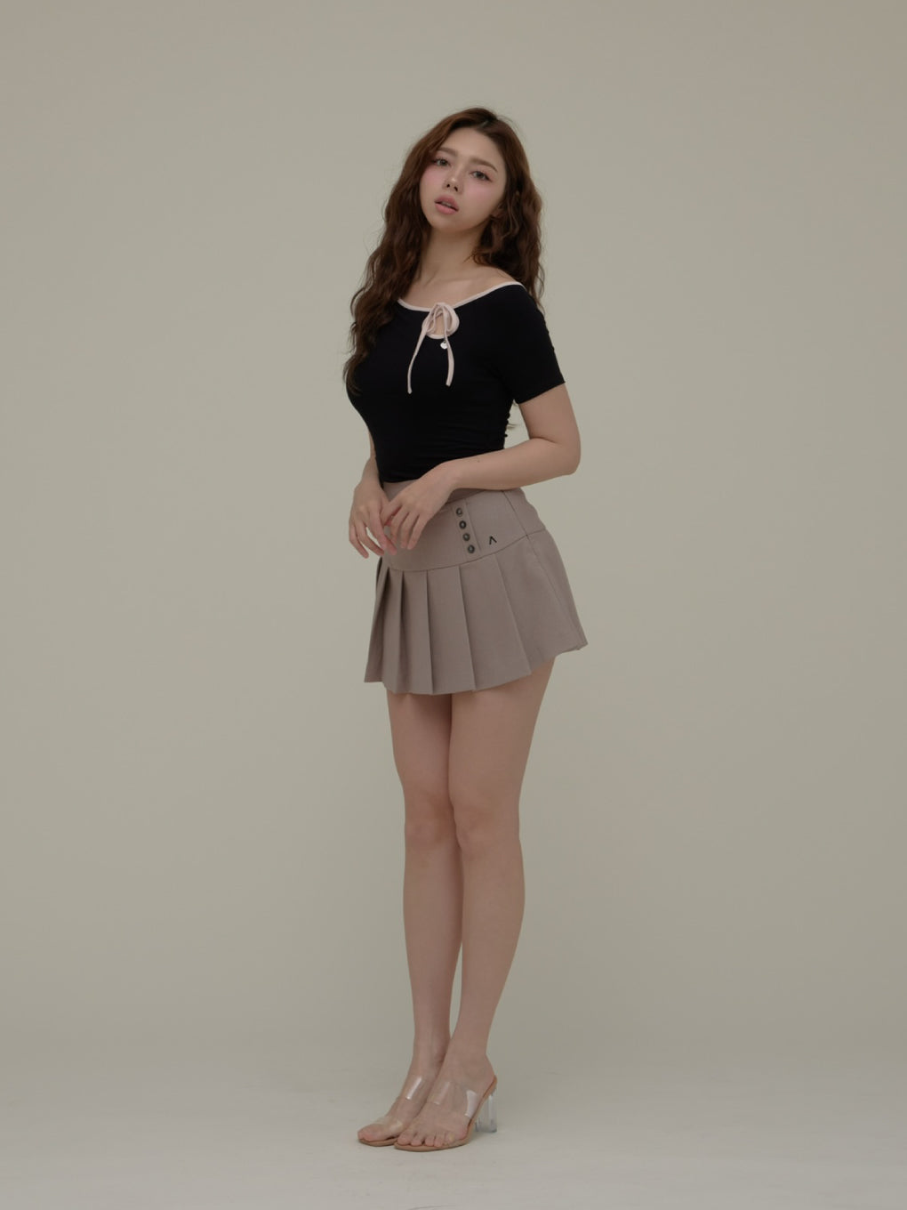 Heidi pleats mini skirt