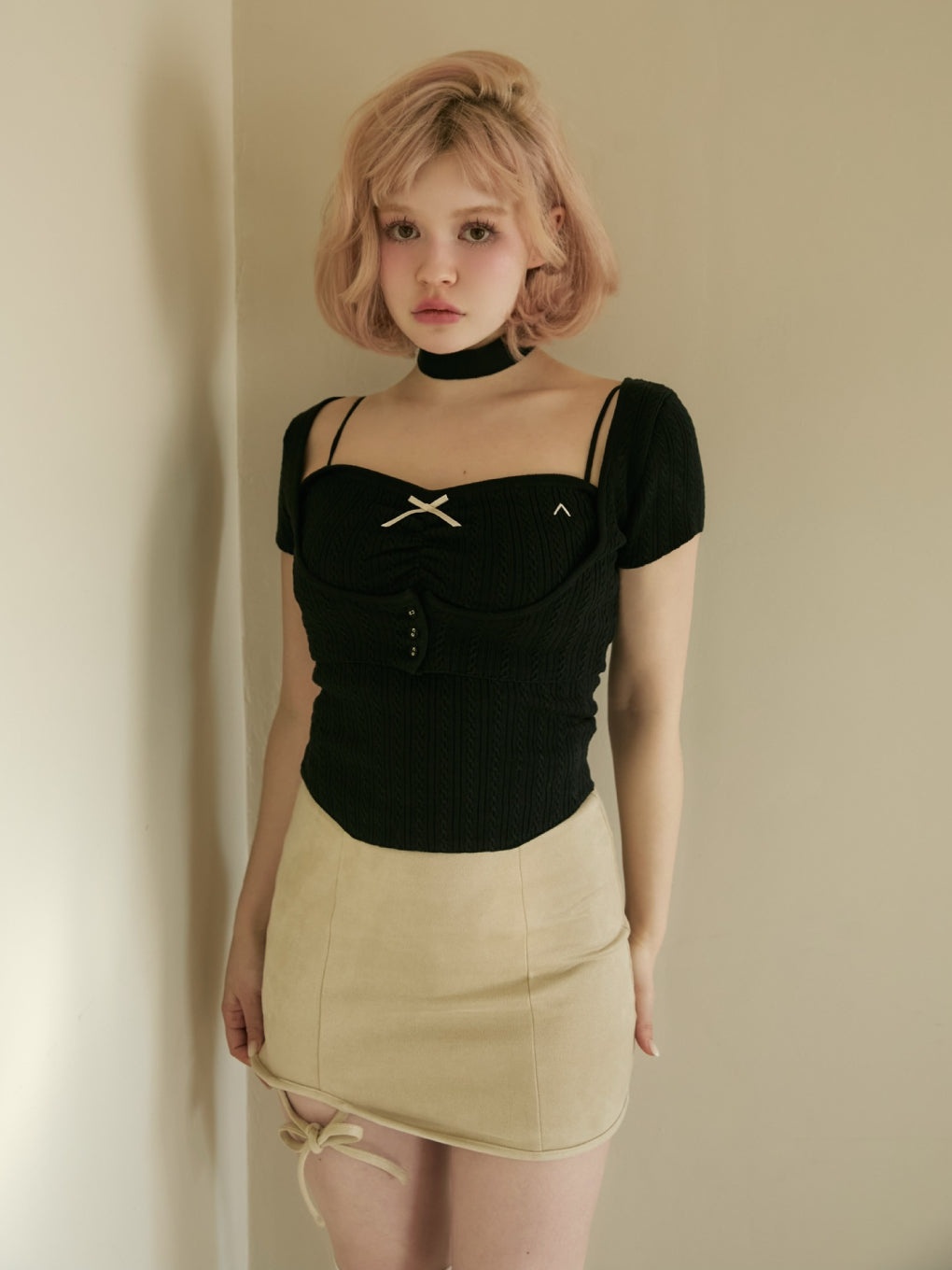 andmary ♥ Frida knit set black ANDMARY】Frida knit set