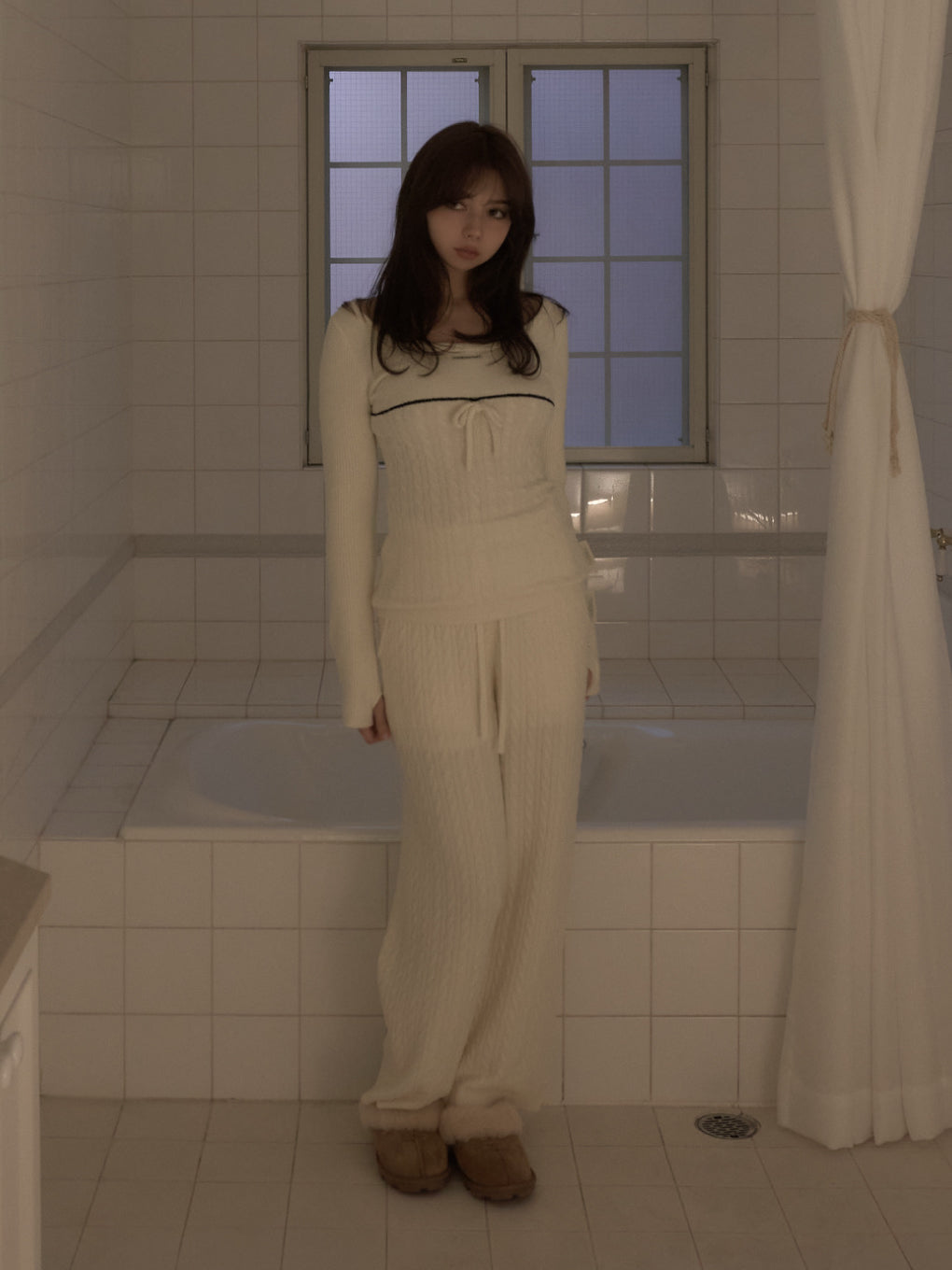 Sugar knit cable pants