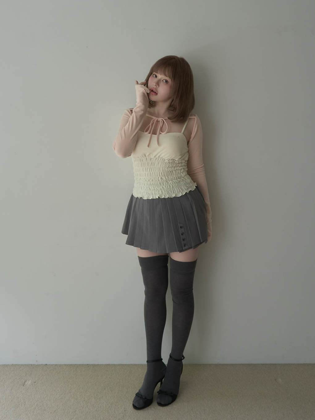 Mei shirring tops