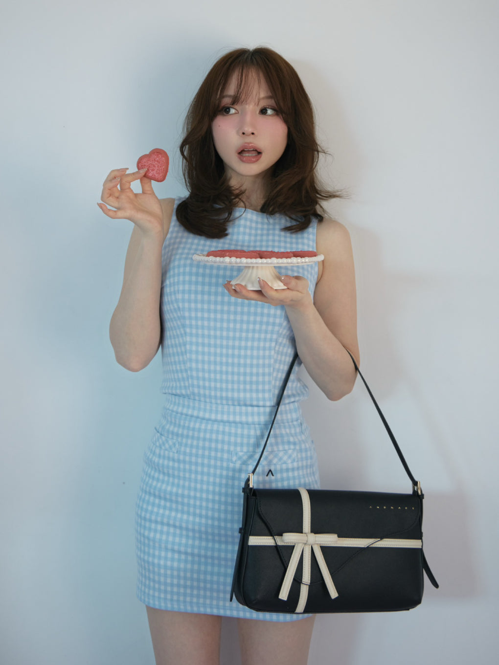 ANDMARY】Valentine ribbon leather bag