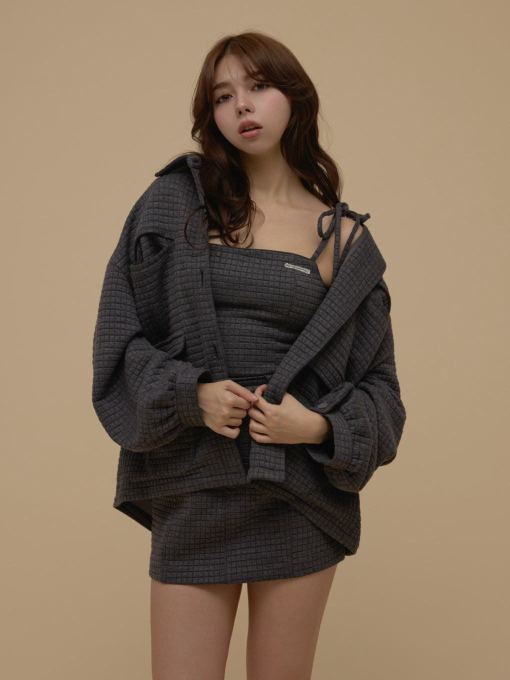 ANDMARY】Ivy loose jacket set