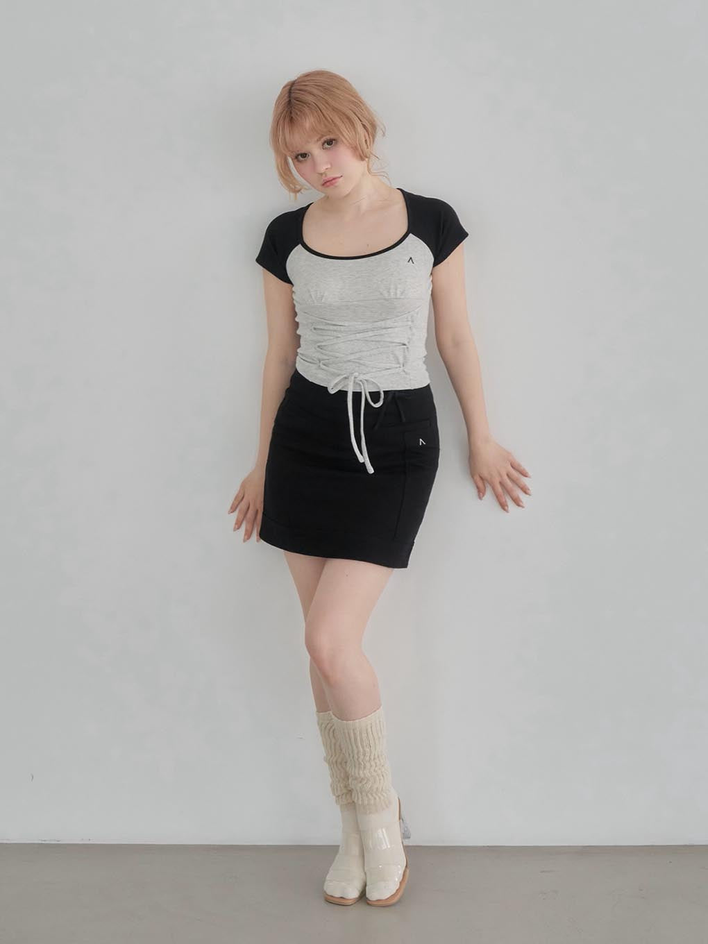 ANDMARY】Stacy laceup tops