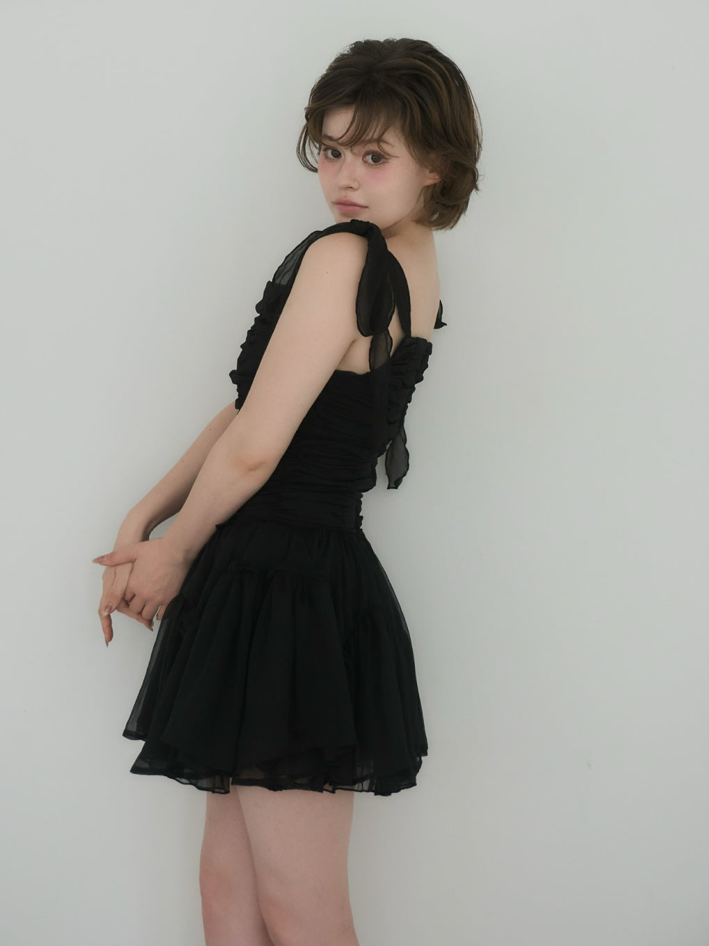 Jury chiffon mini dress