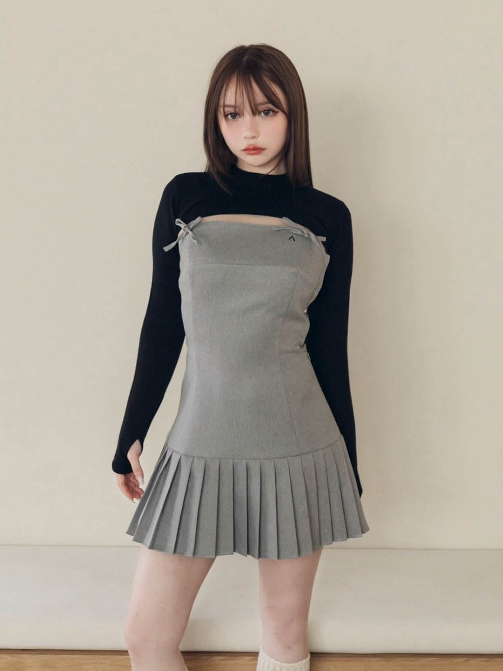 andmary Karen knit set mini dress黒瀧まりあ
