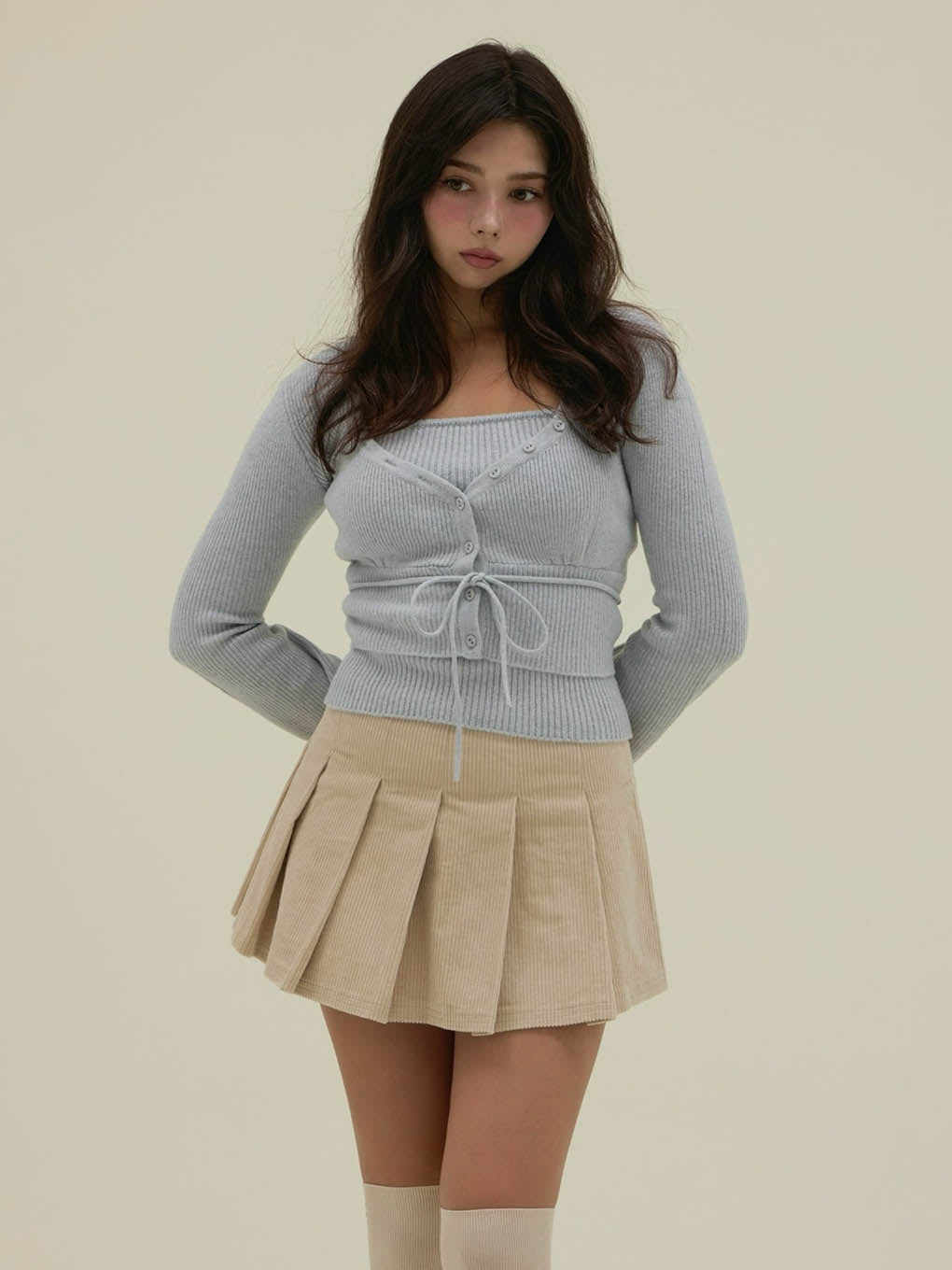 スカート ANDMARY Amanda pleats skirt S ANDMARY】Amanda pleats skirt