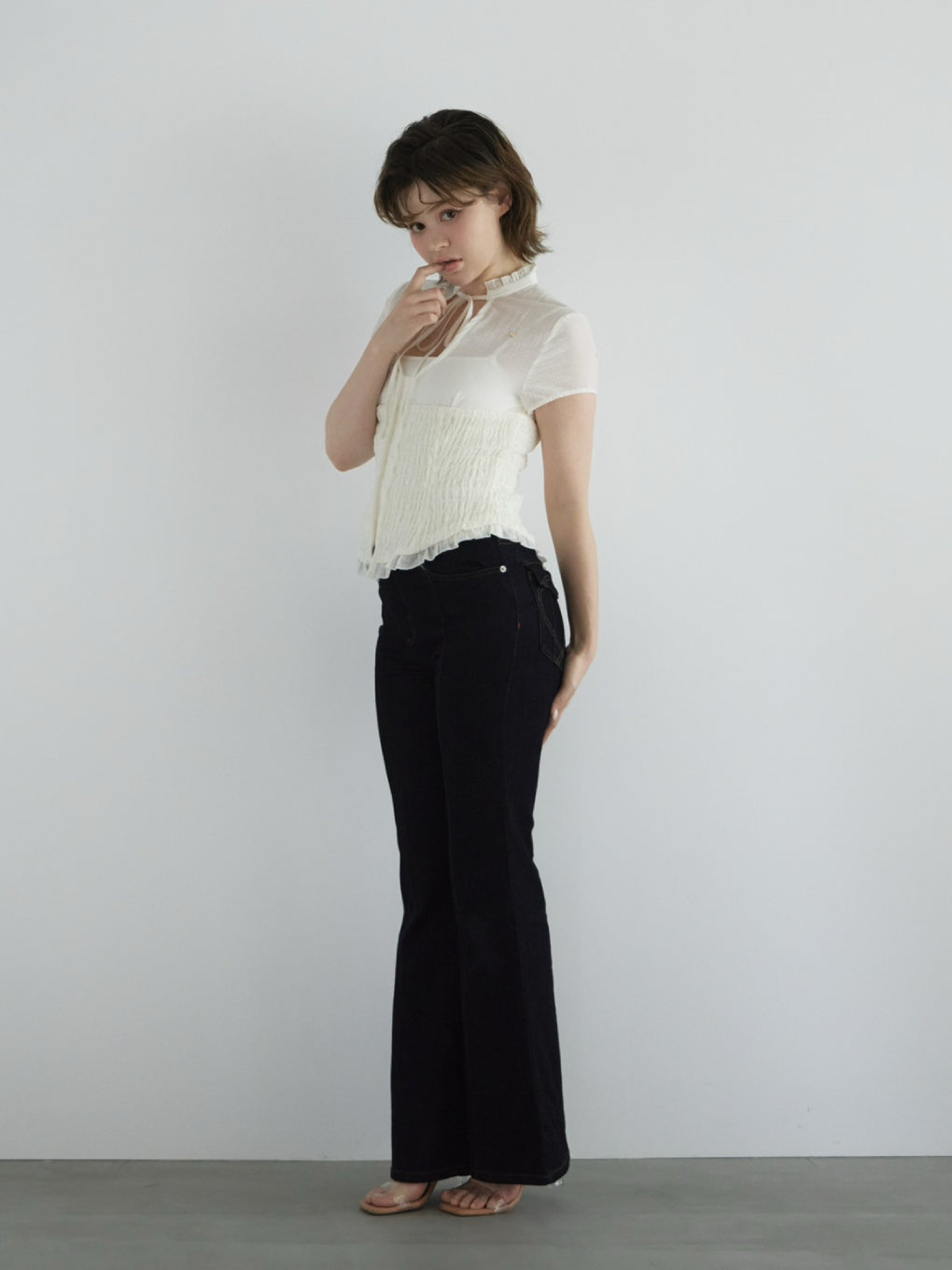 ANDMARY】Body shape highwaist denim