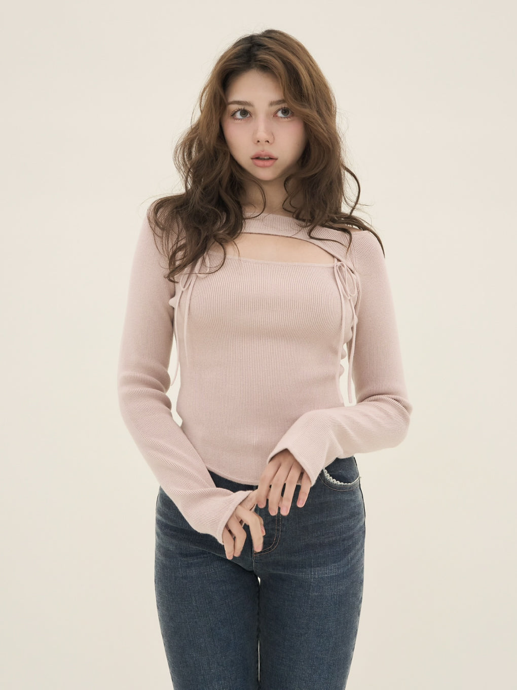 ANDMARY】Bebe knit tops