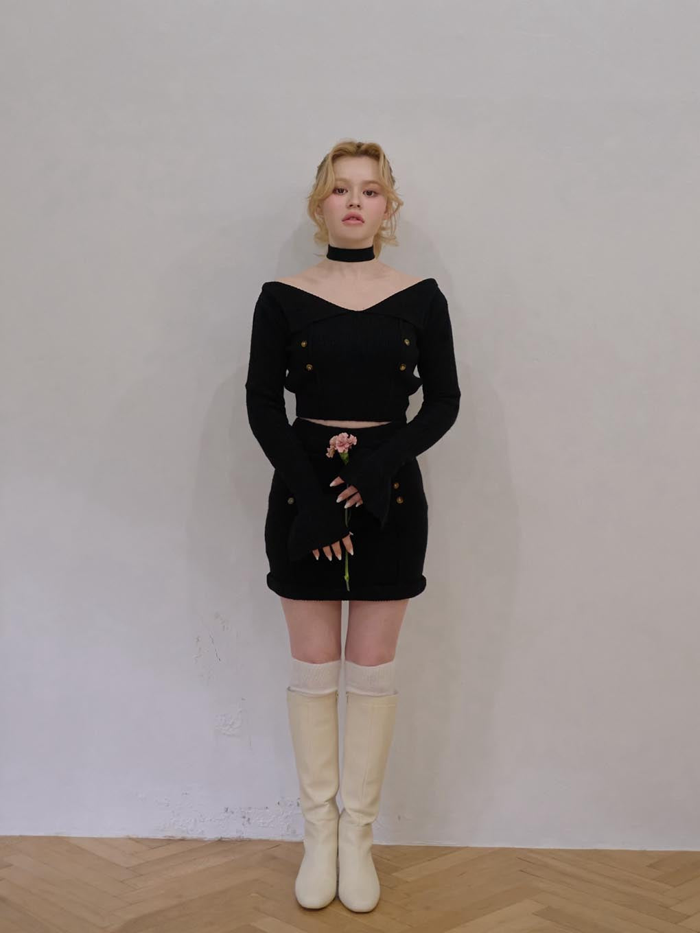 ANDMARY】Flora knit set up