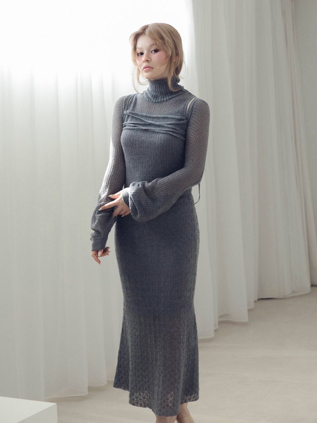 Sophie seethrough knit dress