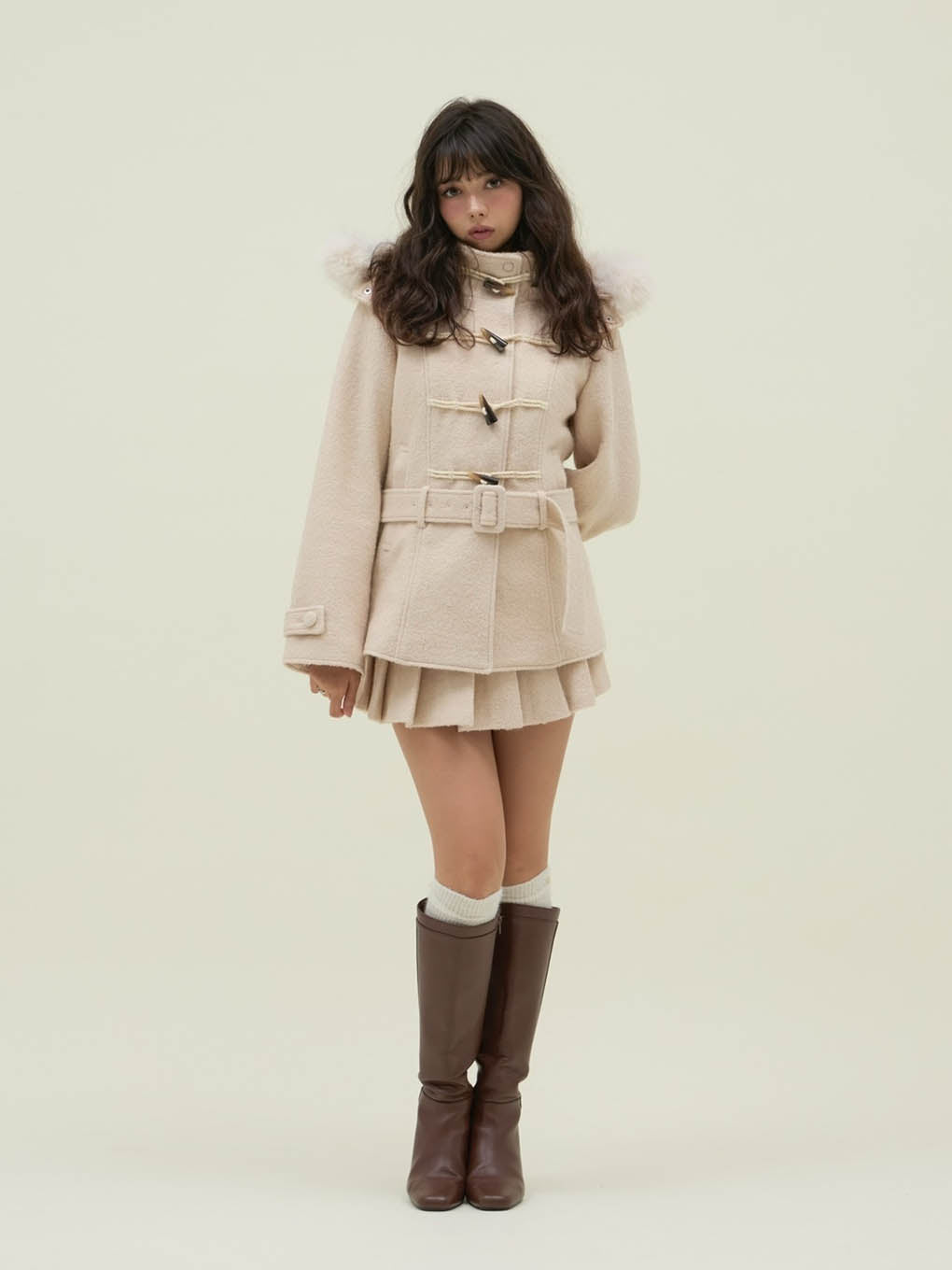 Nicole pleats mini skirt