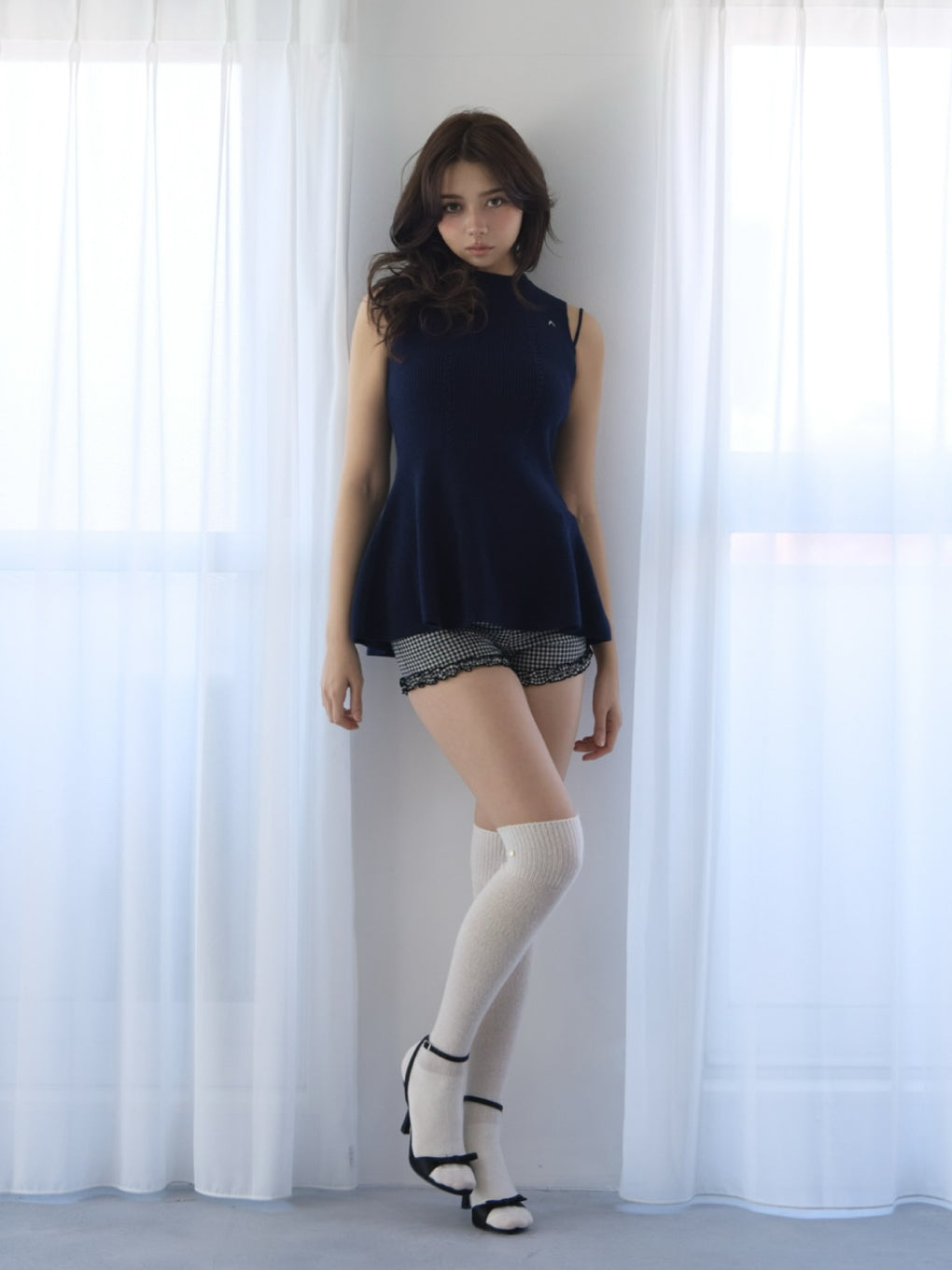 ANDMARY】Adel peplum knit tops