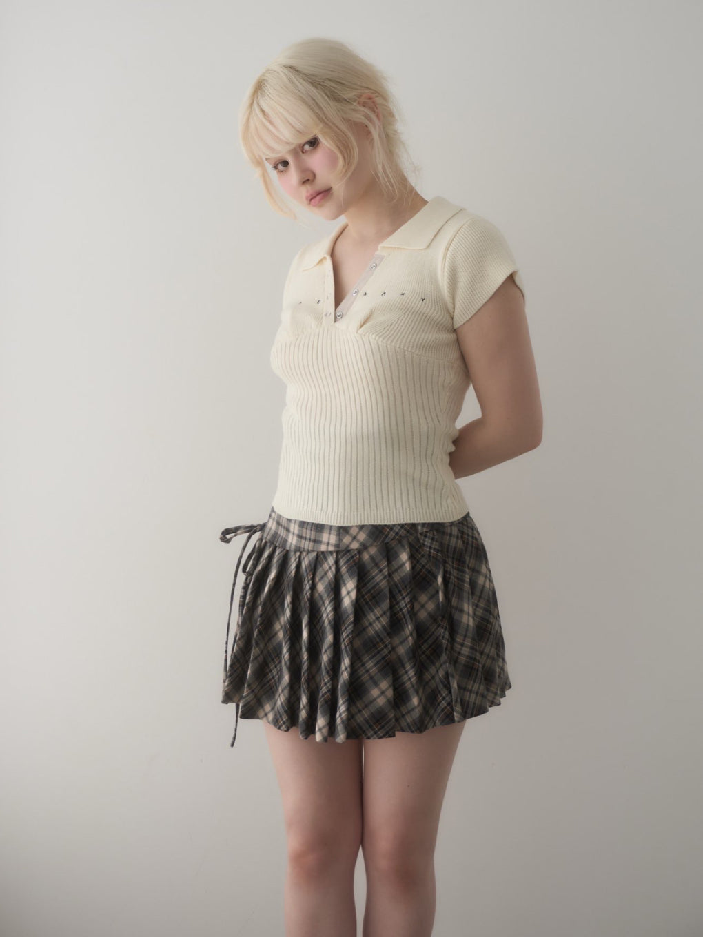 即*♡様 andmary jade highwaist mini skirt S ANDMARY】Jade highwaist mini skirt