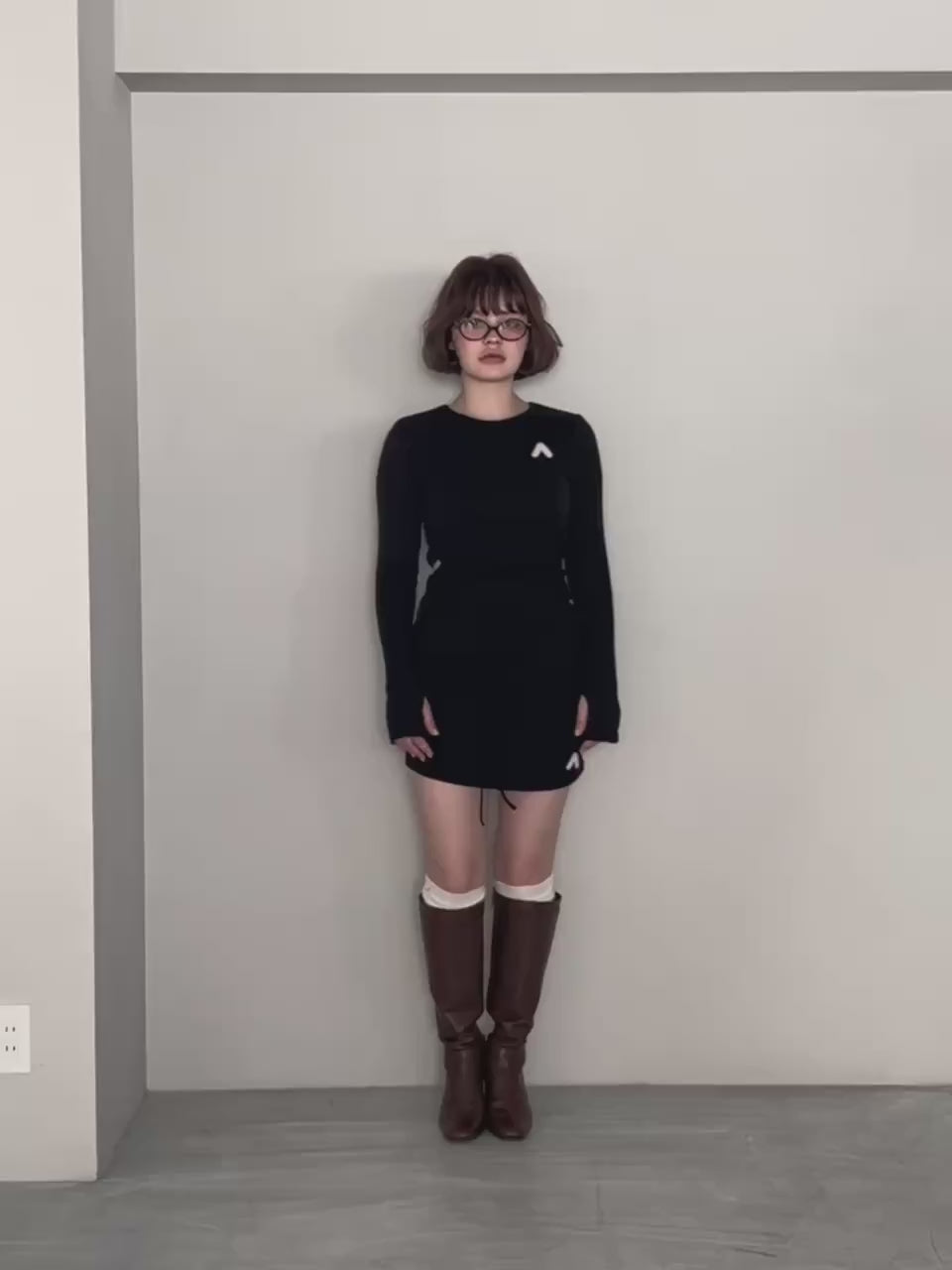 ワンピース Rita girls set up Black andmary ANDMARY】Rita girls set up