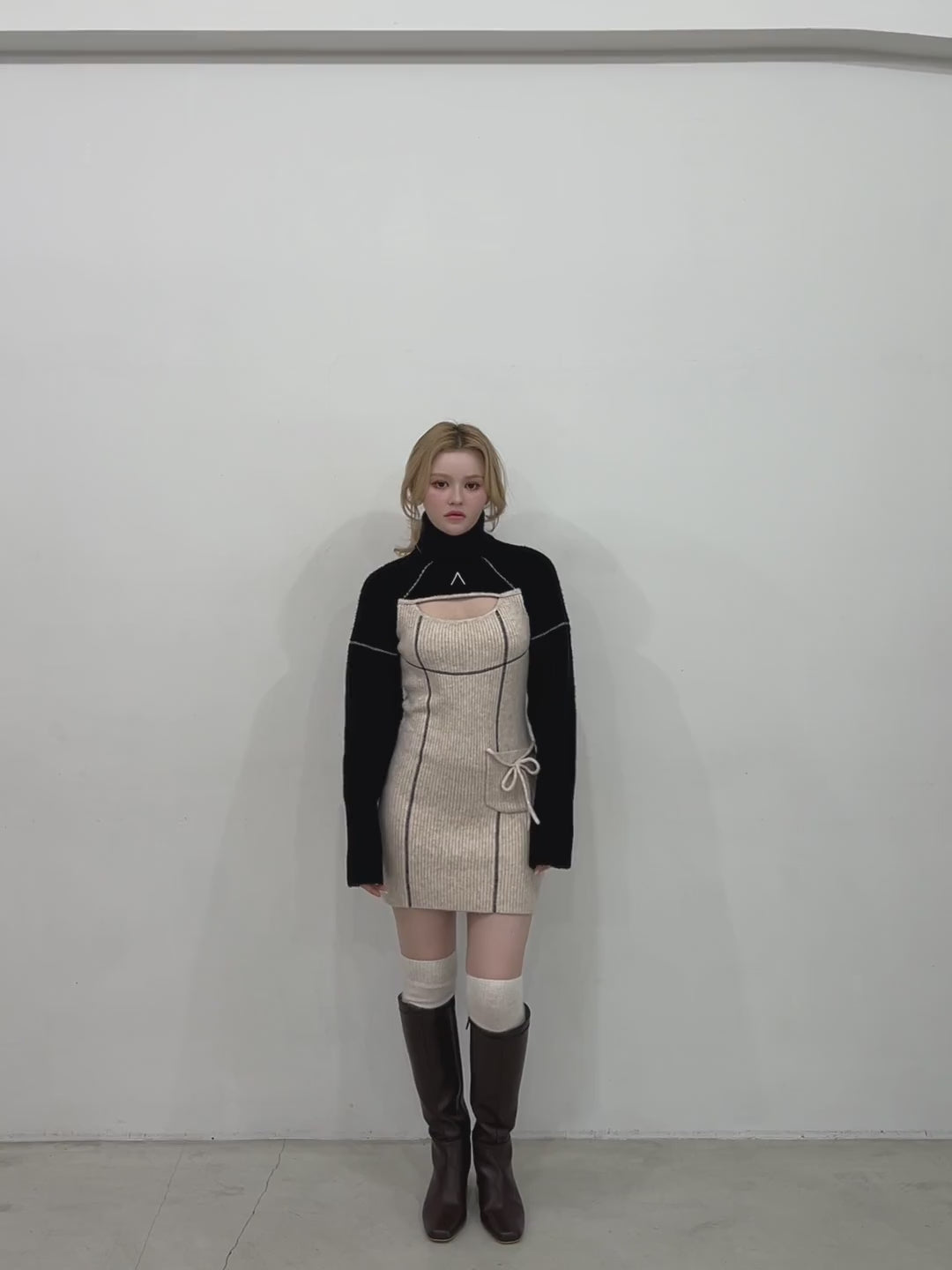 24時間以内に発送しますandmary Milo mini dress ベージュ