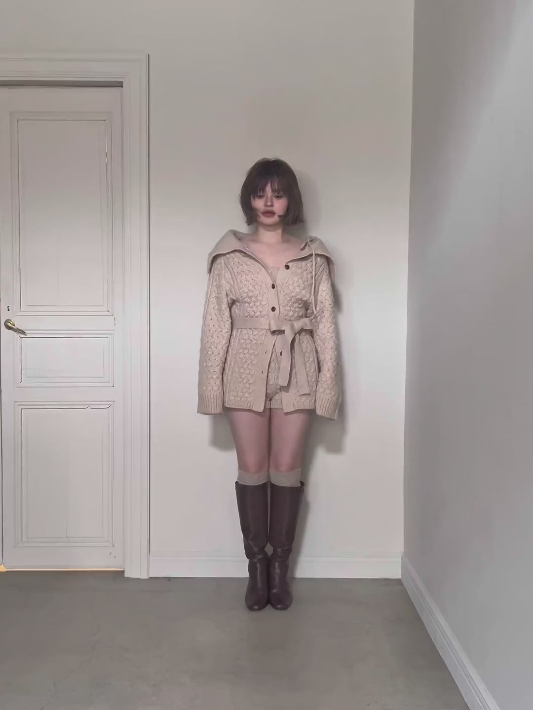 ANDMARY】Pam cable knit set up