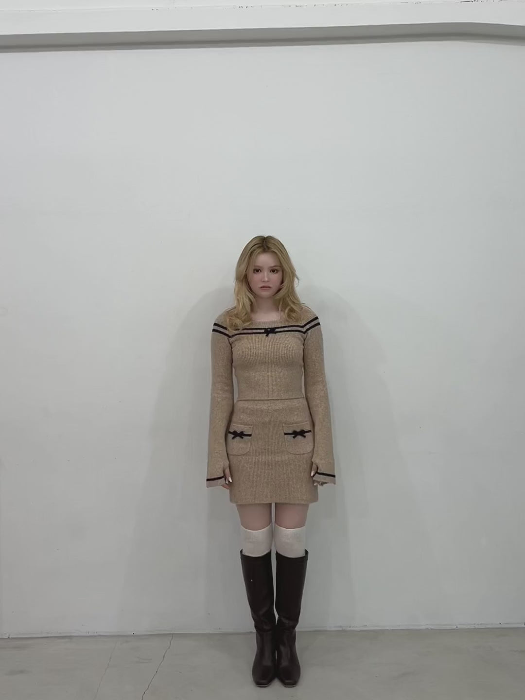 トップス一度着用Blair ribbon knit