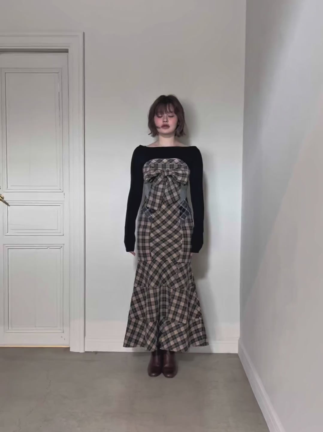 ANDMARY】Juni check dress