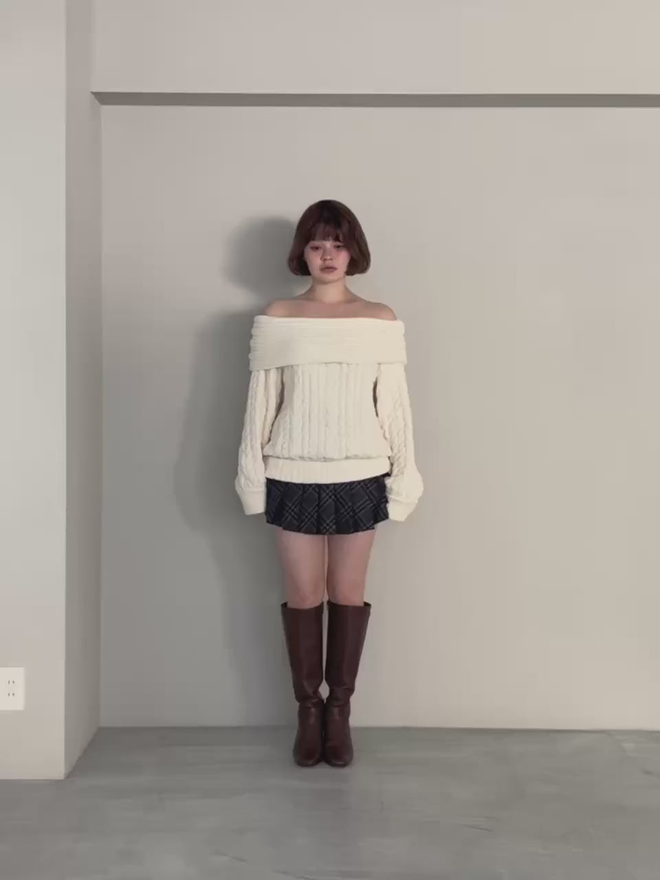 ANDMARY】Kiki cable loose knit