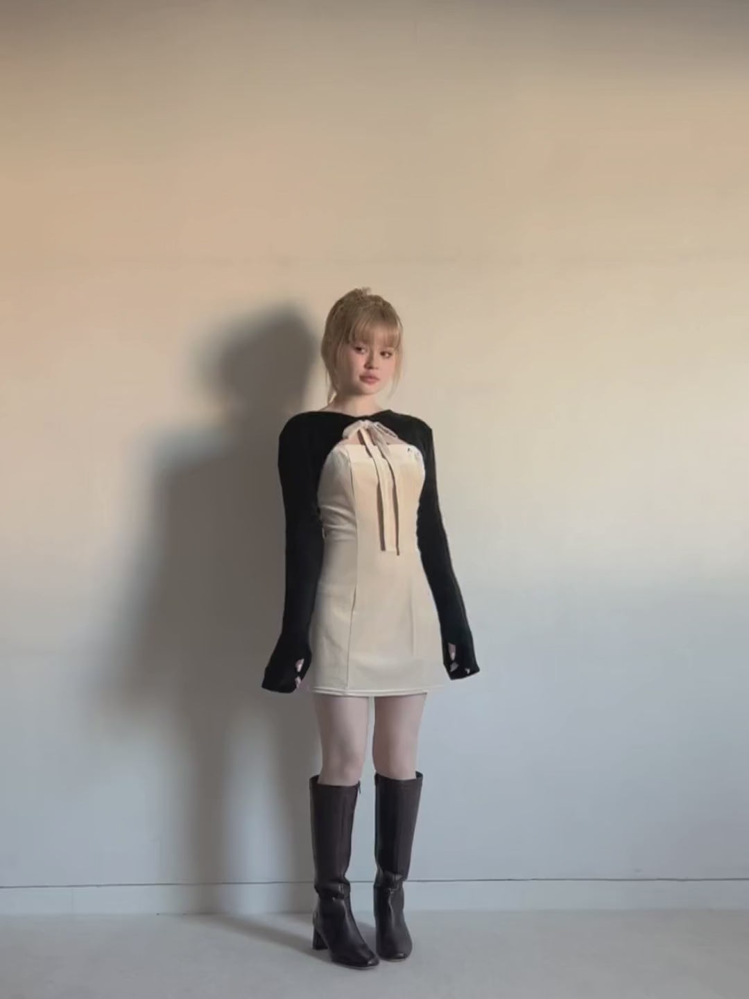 ANDMARY】Anita ribbon mini dress