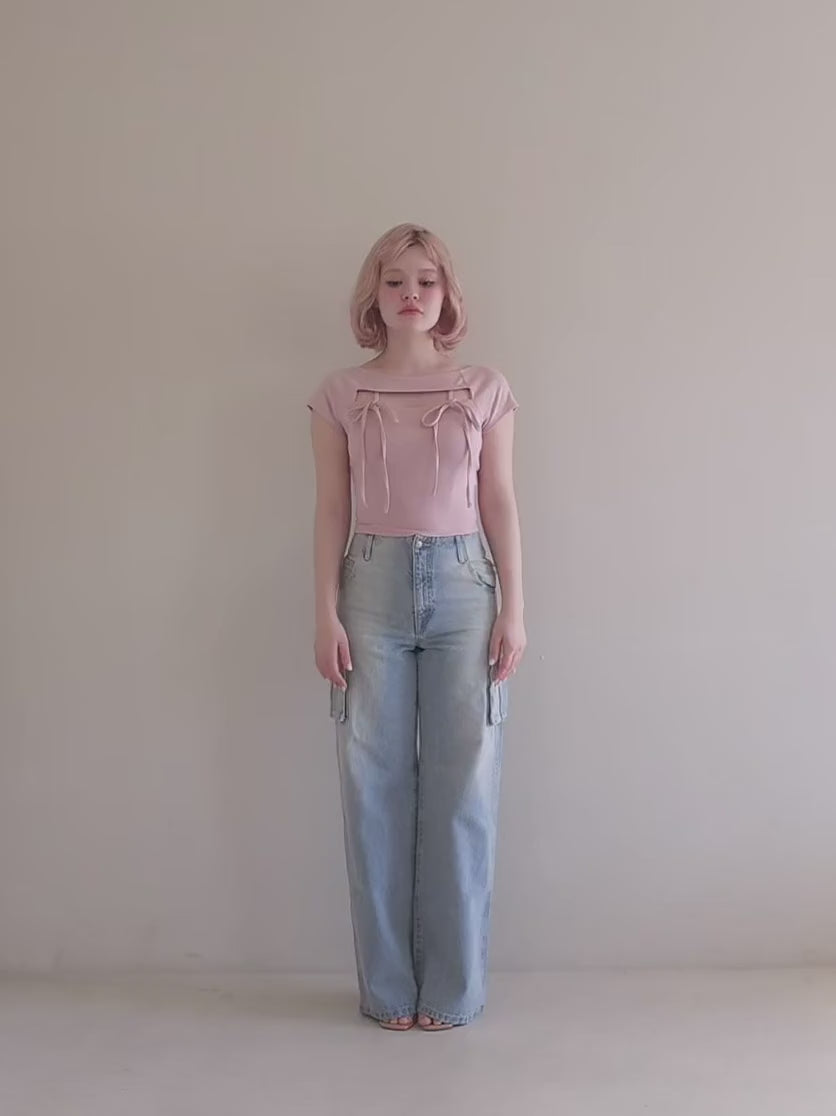 ANDMARY】Bebe ribbon tops