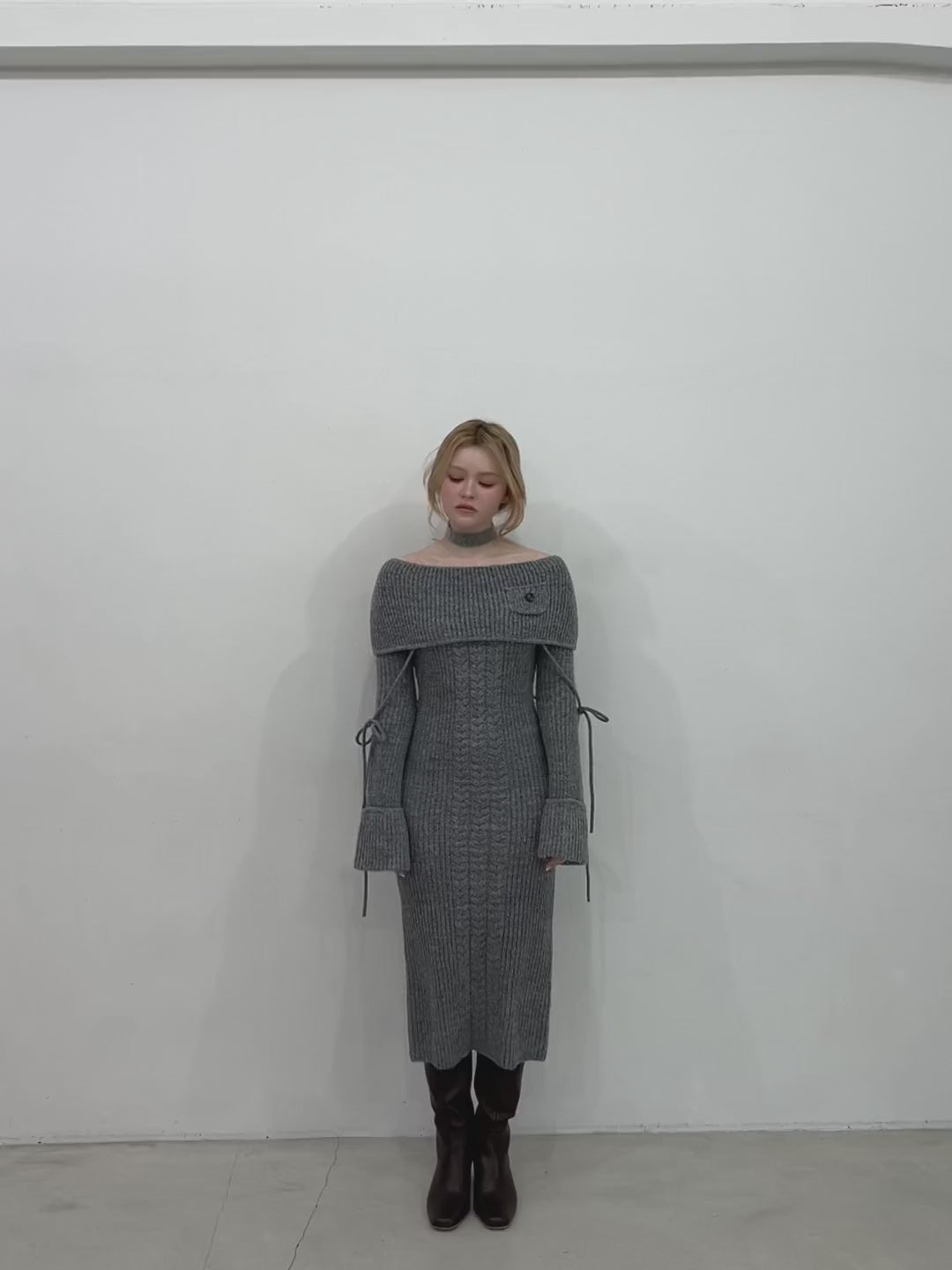 ANDMARY】May cable knit dress