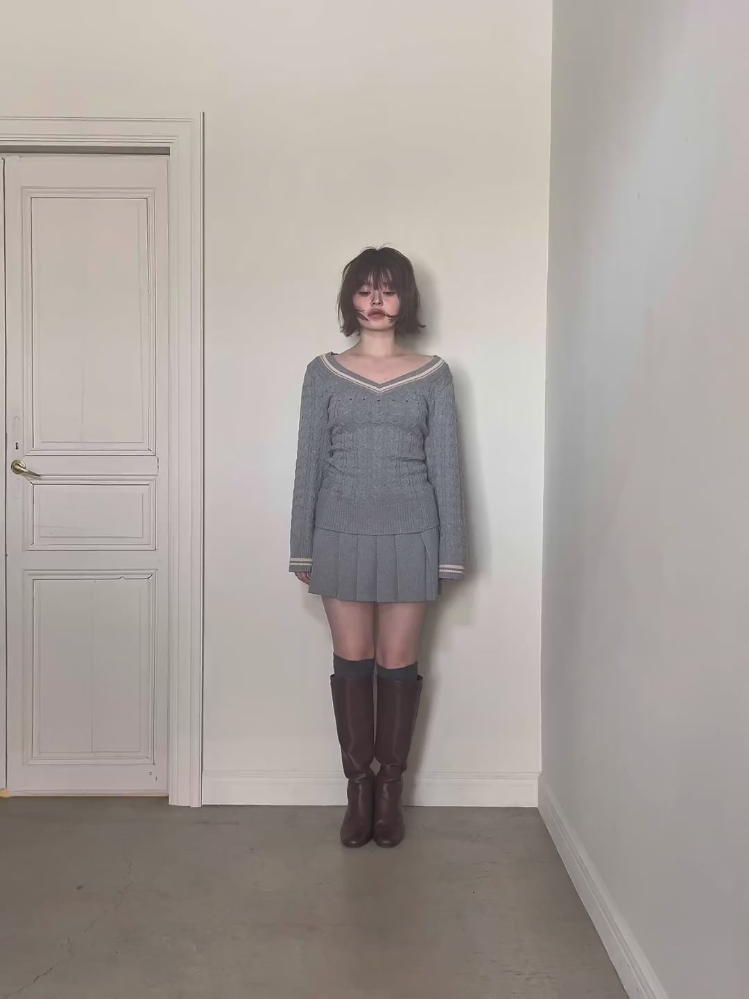 ANDMARY】Yuhua school knit set up