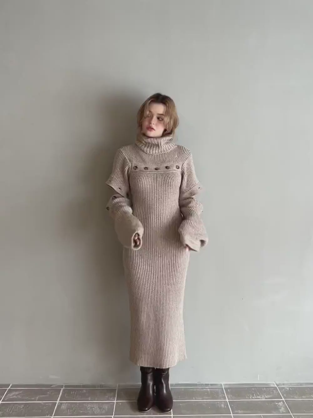 Sienna knit long dress