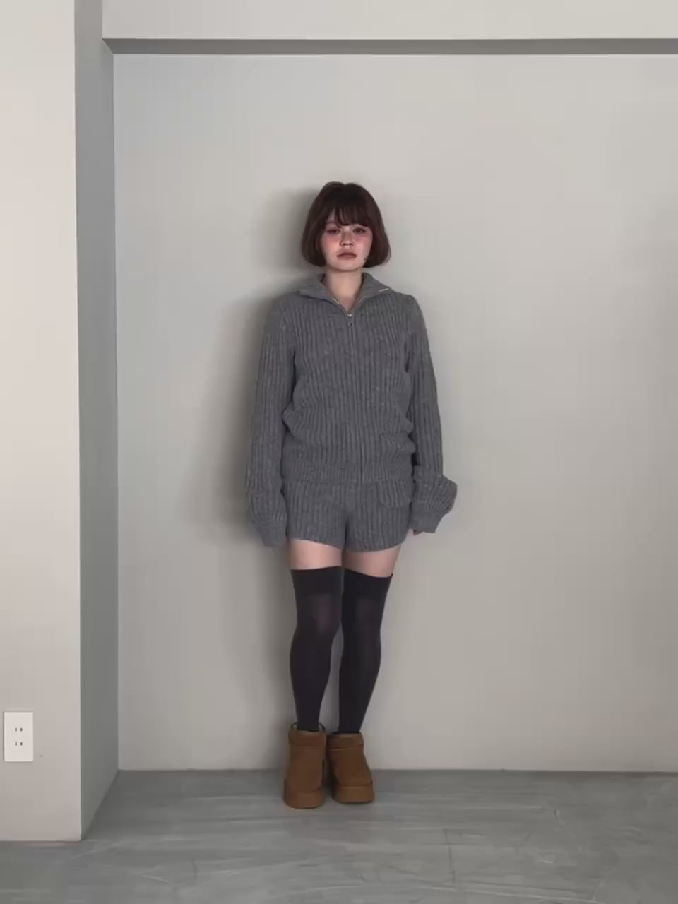 ANDMARY】Mary logo knit set up