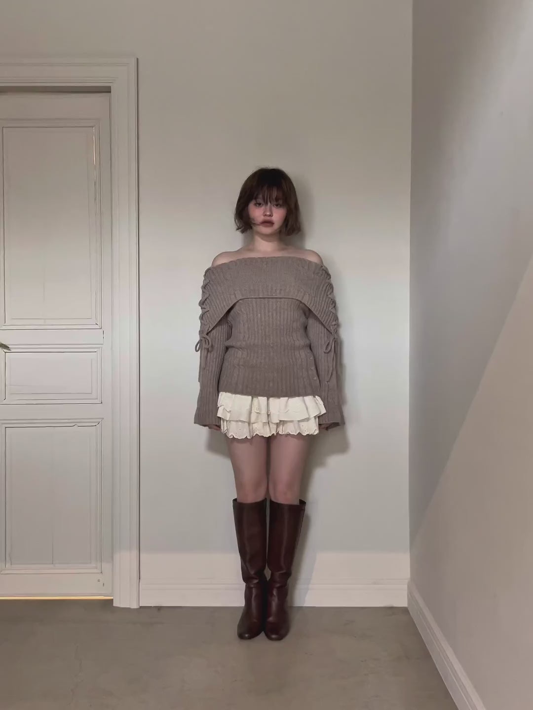 トップス andmary Corrie lace knit set up ANDMARY】Corrie lace knit set up