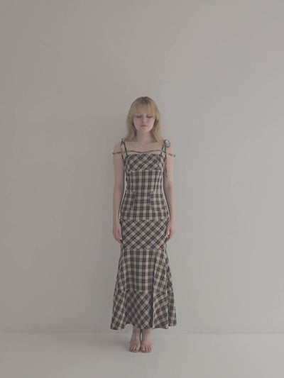 Andmary Cecily check long dress22000円で即決希望です