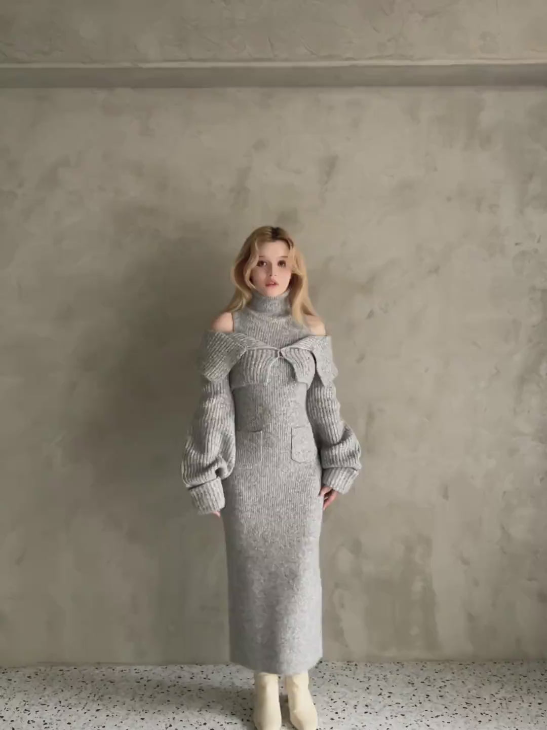ANDMARY】Luz knit set dress